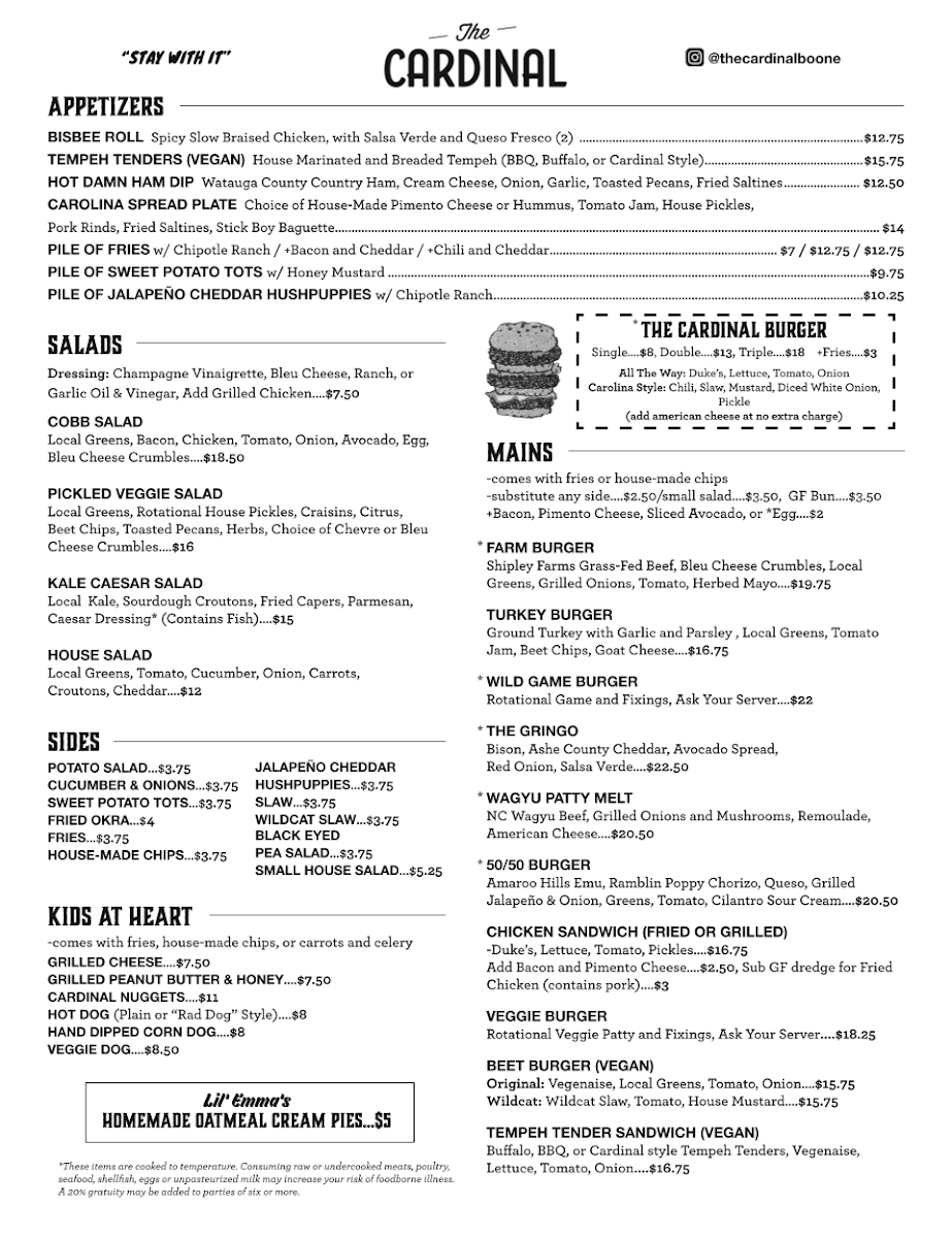 The Cardinal Menu - Image 1